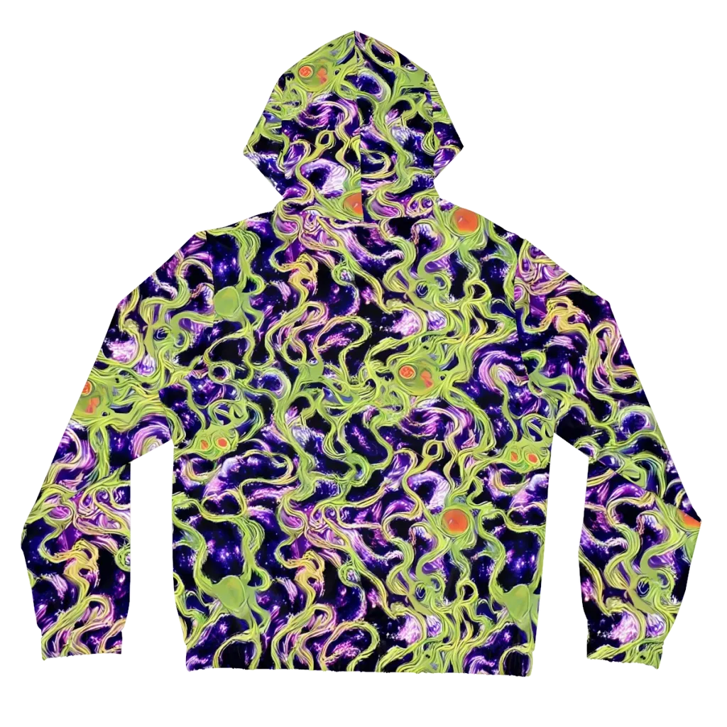 Orchid Supernova on Women's Full-Zip Hoodie — Back