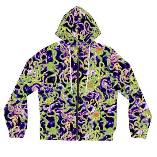 Orchid Supernova on a Women's Full-Zip Hoodie