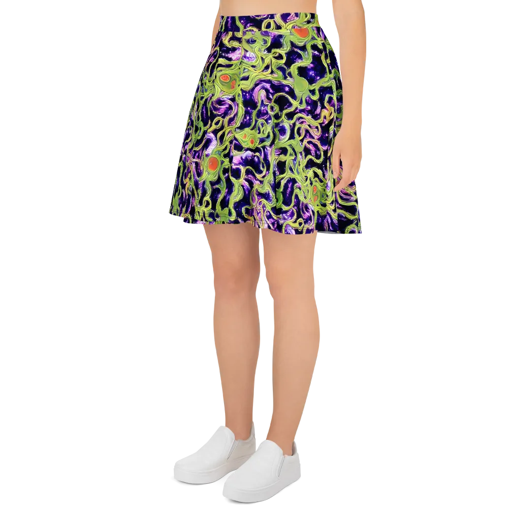 Orchid Supernova on Skater Skirt — Left