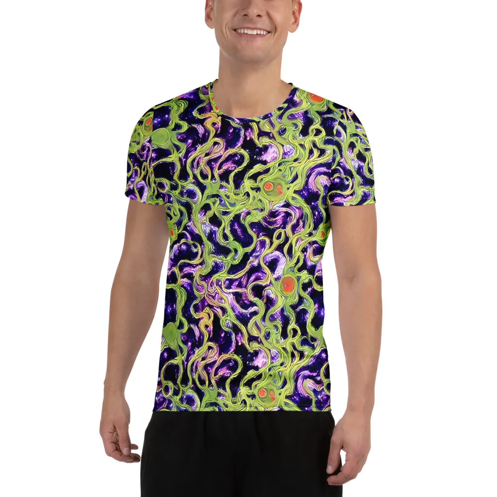 Orchid Supernova on Men's Athletic T-Shirt — Front
