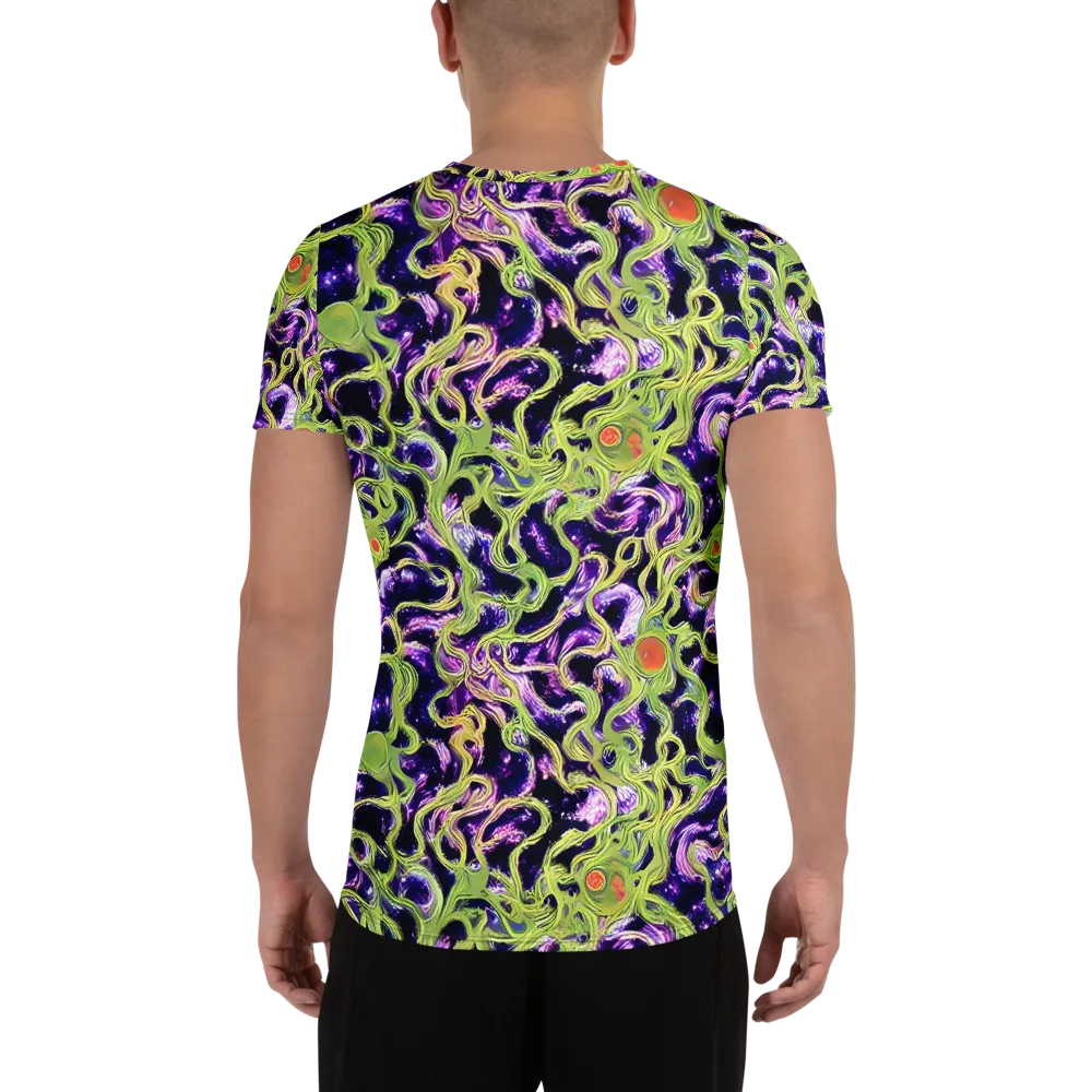 Orchid Supernova on Men's Athletic T-Shirt — Back