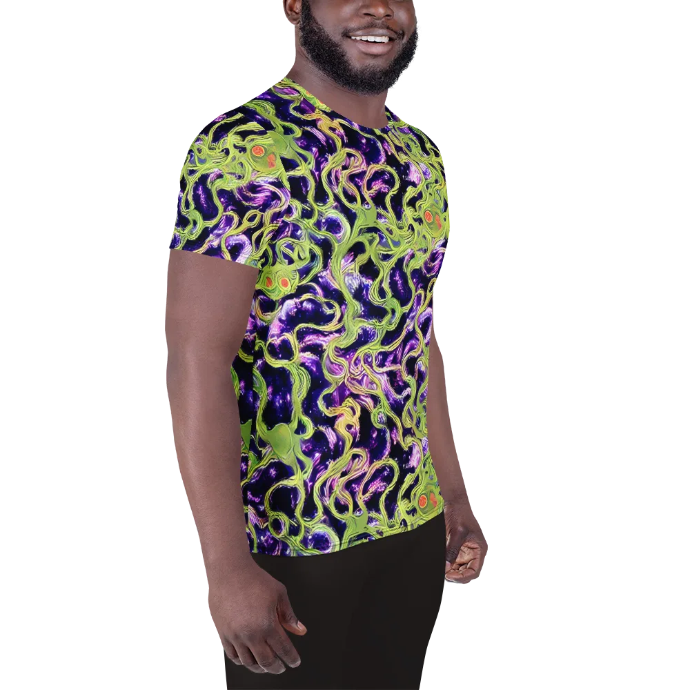 Orchid Supernova on Men's Athletic T-Shirt — Right