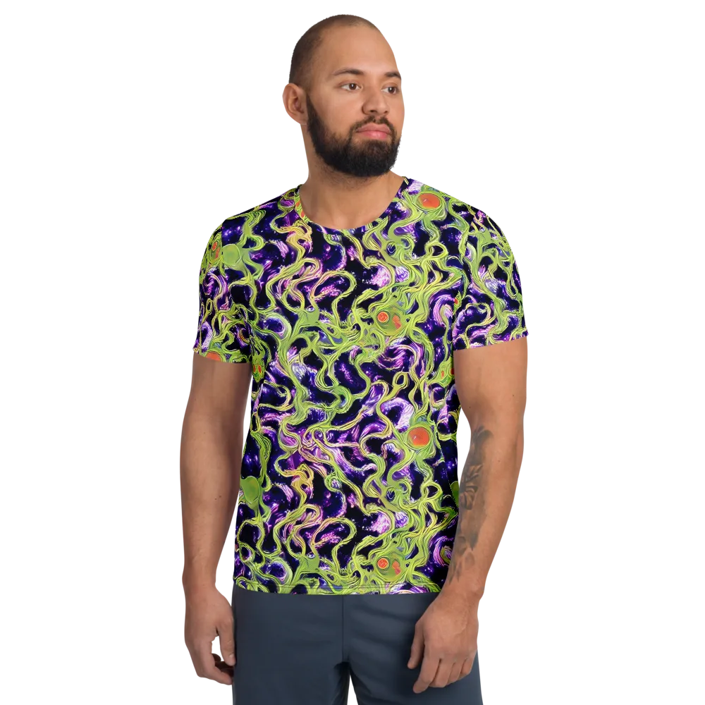 Orchid Supernova on Men's Athletic T-Shirt — Front