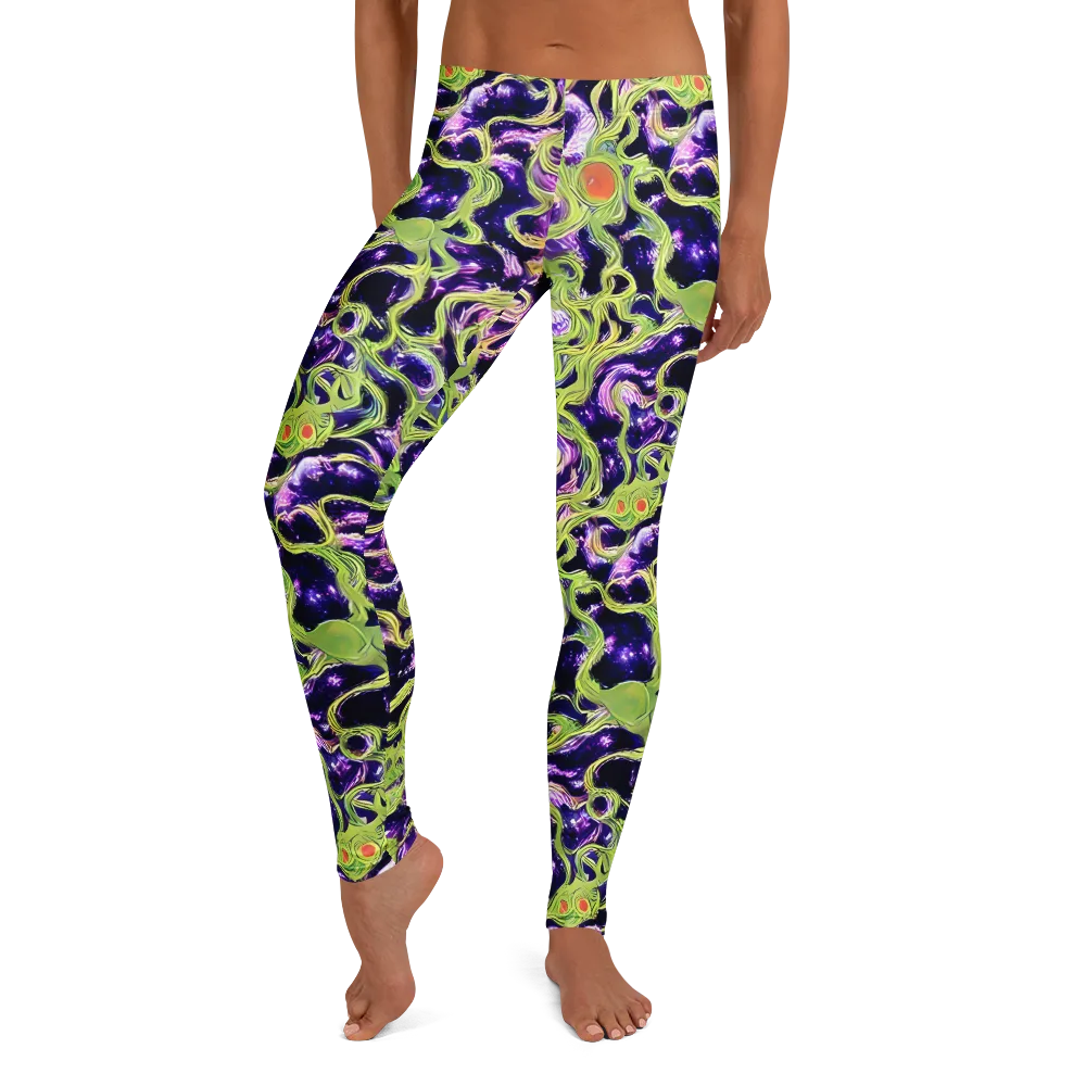 Orchid Supernova on Leggings — Front