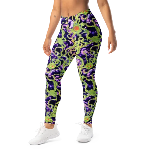 Orchid Supernova on a Leggings