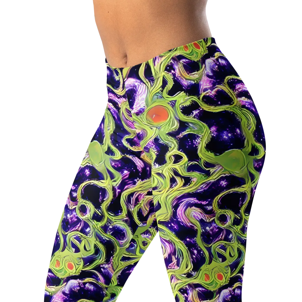 Orchid Supernova on Leggings — Left Front