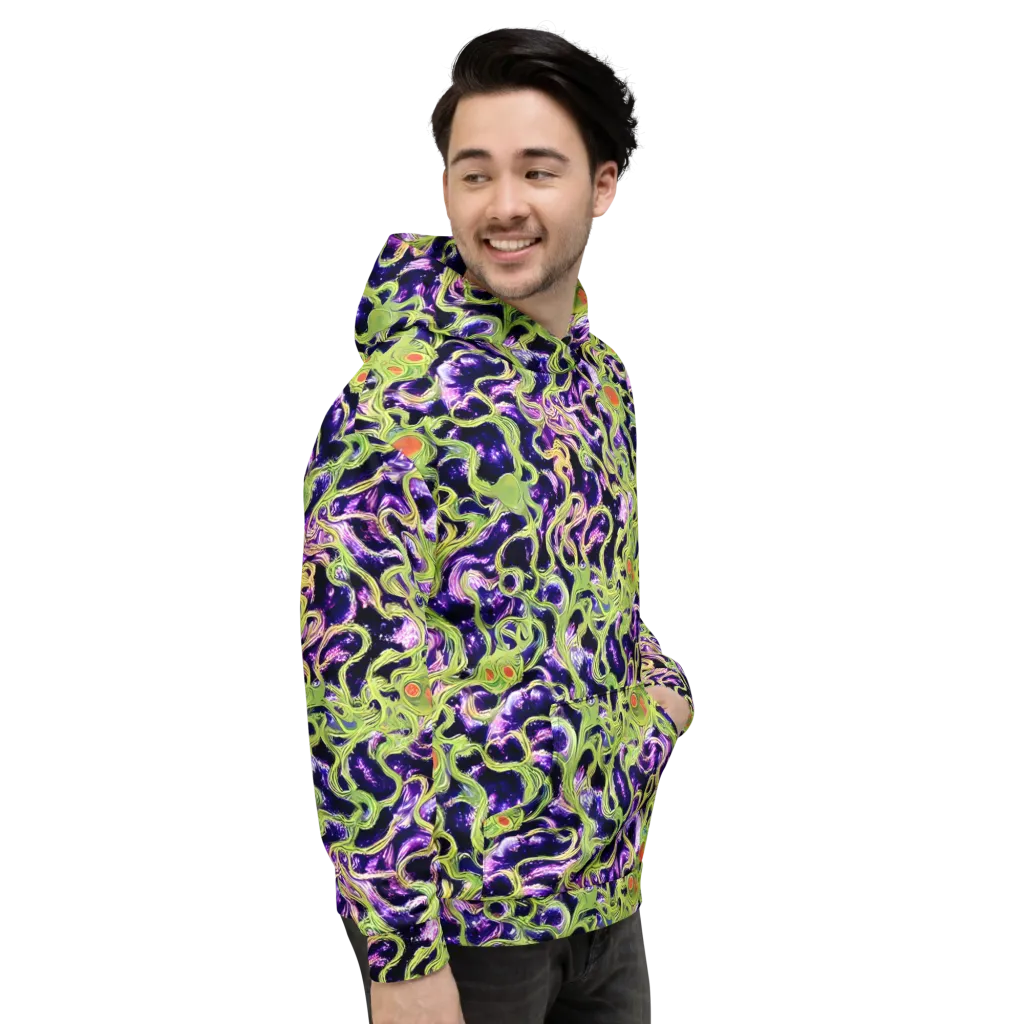 Orchid Supernova on Hoodie — Right