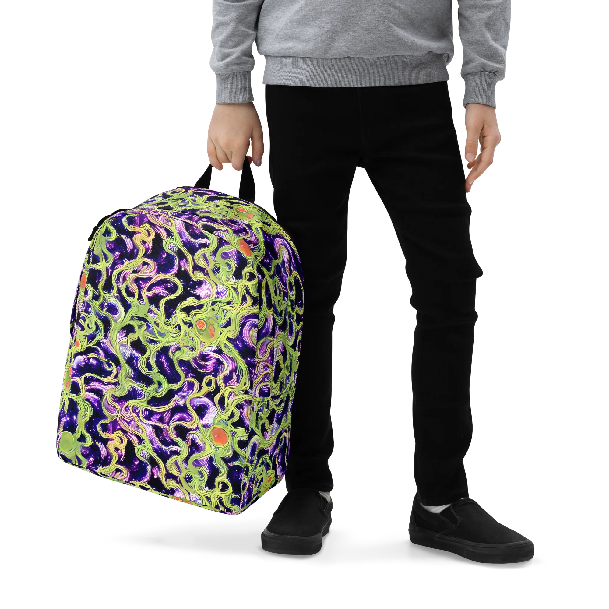 Orchid Supernova on Minimalist Backpack — Zoomed-in