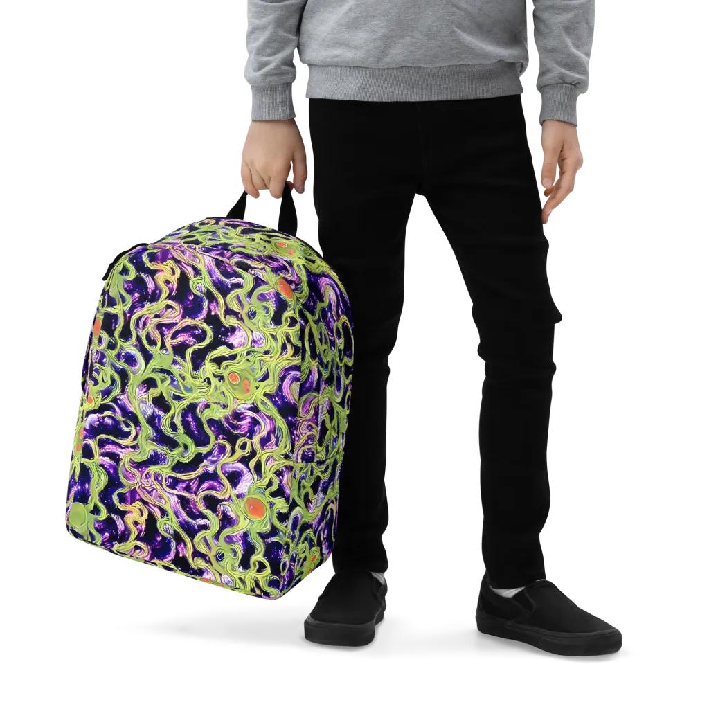 Orchid Supernova on Minimalist Backpack — Zoomed-in
