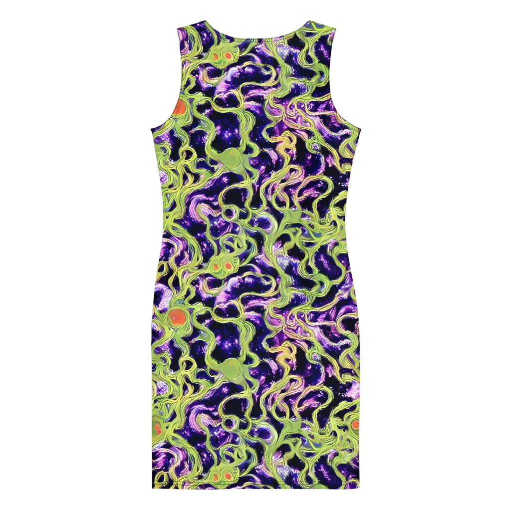 Orchid Supernova on Bodycon Dress — Back