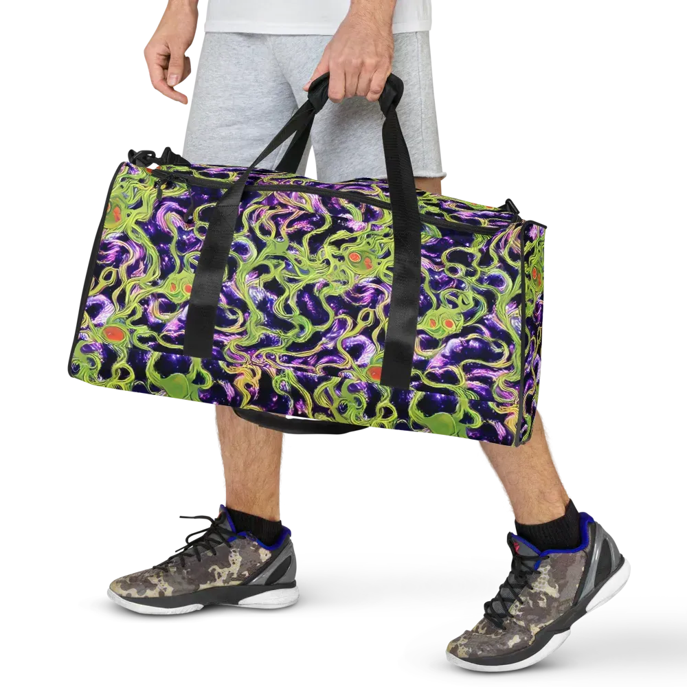 Orchid Supernova on Duffle Bag — Front