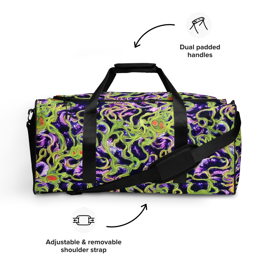 Orchid Supernova on Duffle Bag — Front