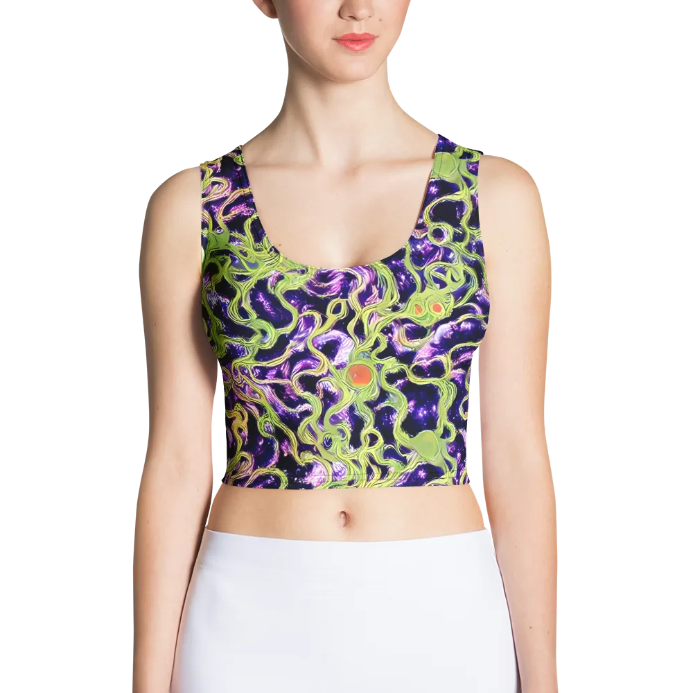Orchid Supernova on Crop Top — Front