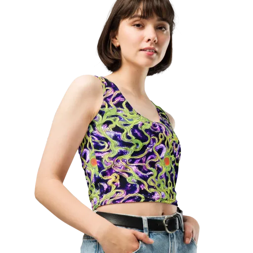 Orchid Supernova on a Crop Top
