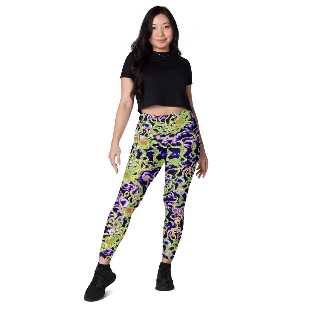 Orchid Supernova on Leggings with Pockets — Front