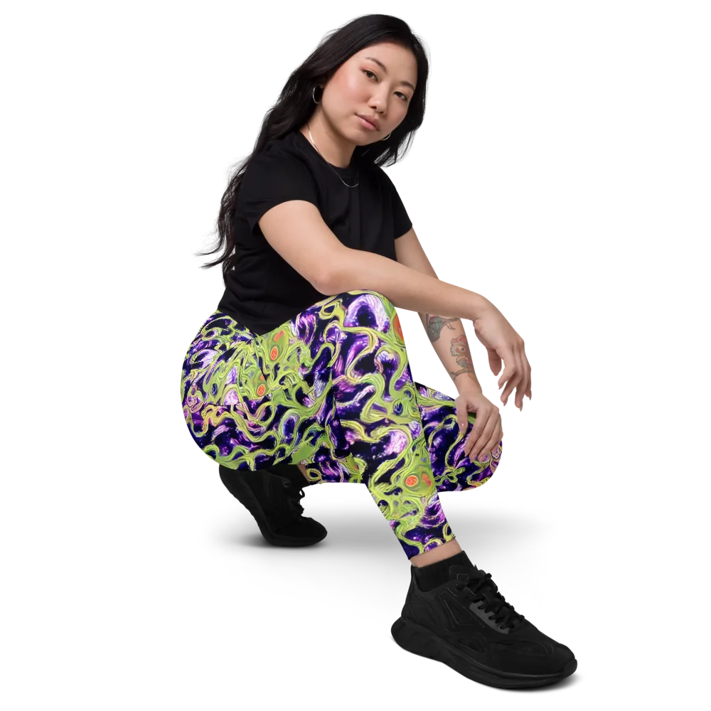 Orchid Supernova on Leggings with Pockets — Right Front