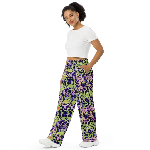Orchid Supernova on a Wide-Leg Pants