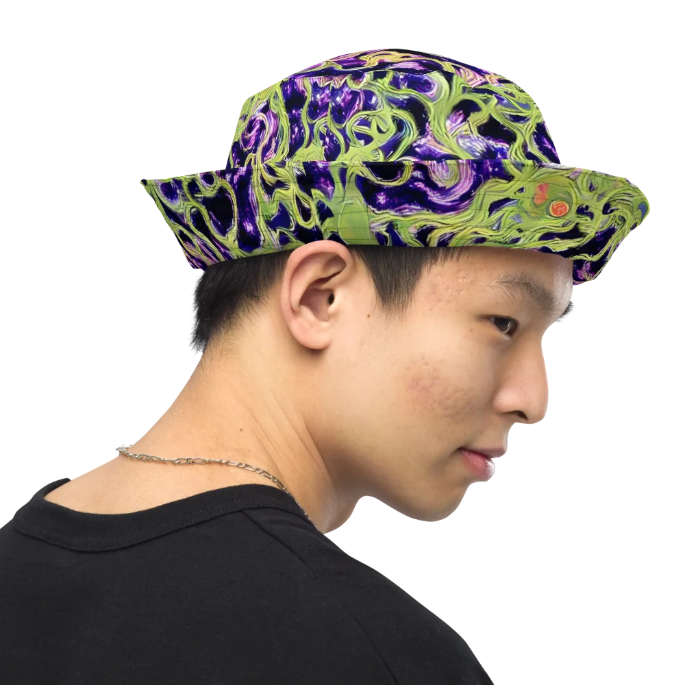 Orchid Supernova on Reversible Bucket Hat — Right Outside