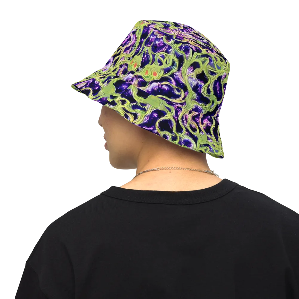 Orchid Supernova on Reversible Bucket Hat — Back Inside