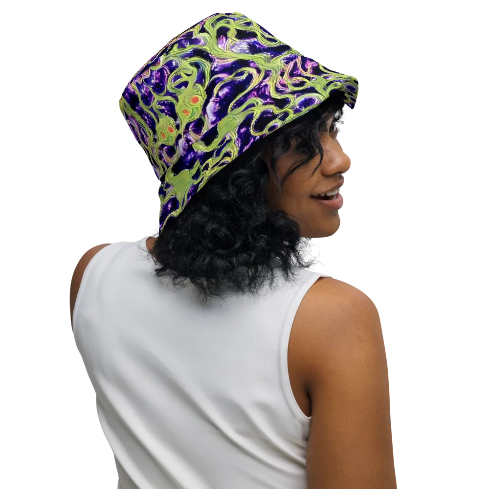 Orchid Supernova on Reversible Bucket Hat — Right Outside