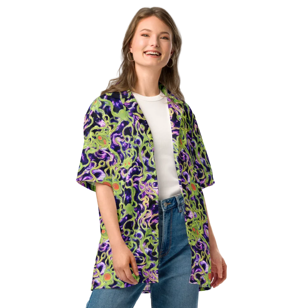 Orchid Supernova on Button Shirt — Front