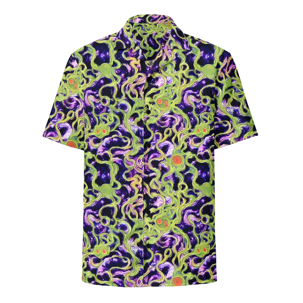 Orchid Supernova on Button Shirt — Front