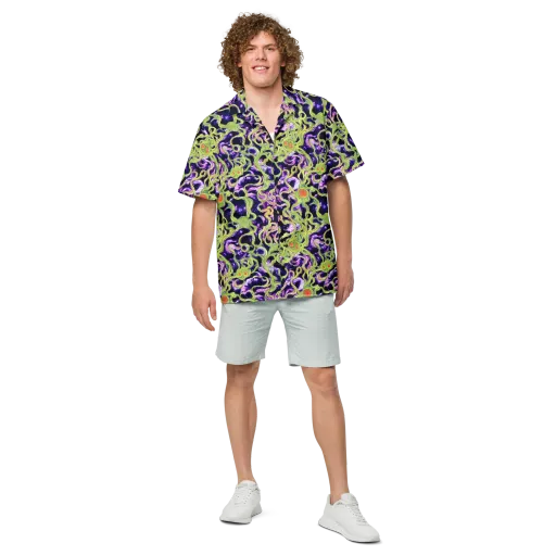 Orchid Supernova on a Button Shirt