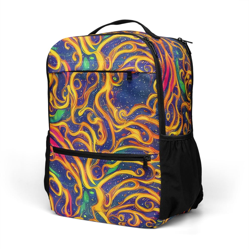 Sunfire Swirl on Utility Backpack — Left Front