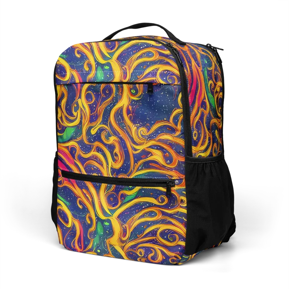 Sunfire Swirl on Utility Backpack — Left Front