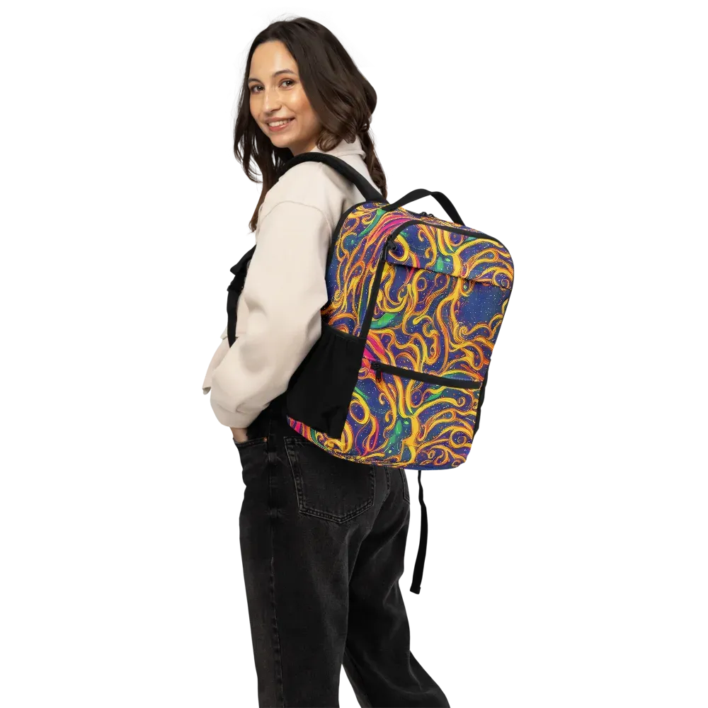 Sunfire Swirl on Utility Backpack — Back