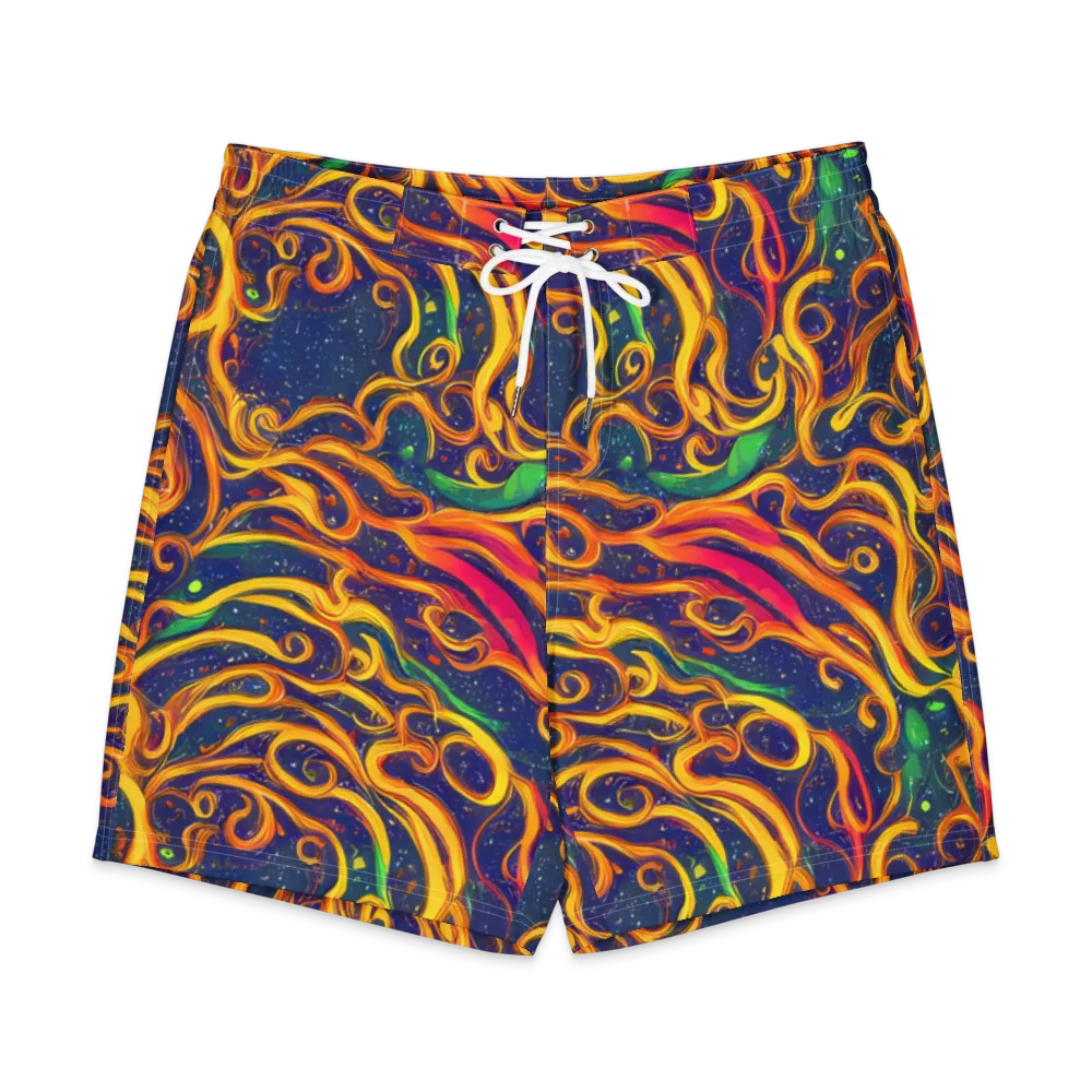Sunfire Swirl on Men's Board Shorts — Front