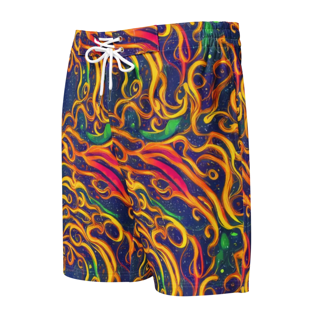 Sunfire Swirl on Men's Board Shorts — Front