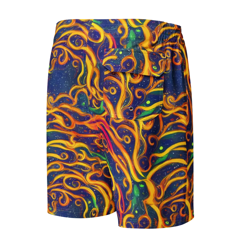 Sunfire Swirl on Men's Board Shorts — Back