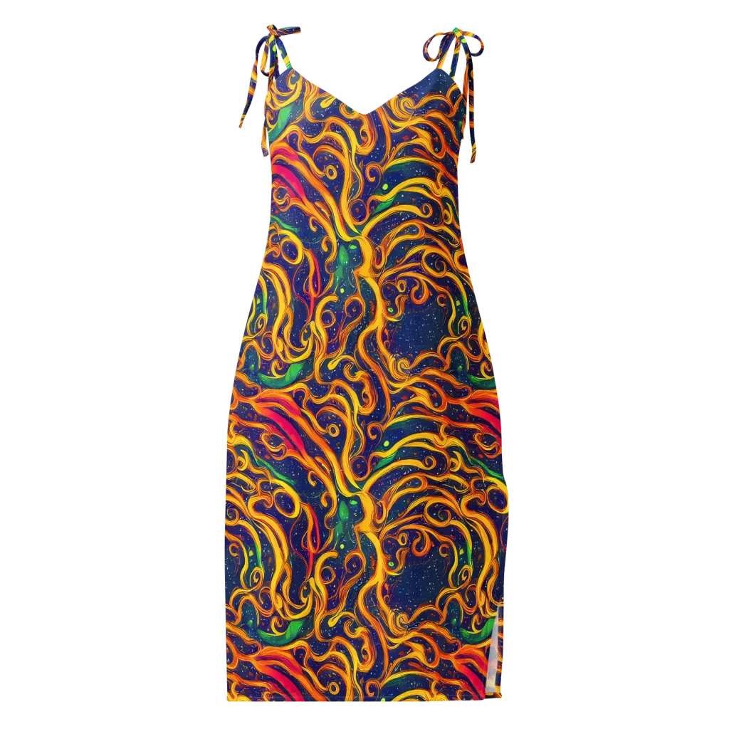 Sunfire Swirl on Slip Dress — Front