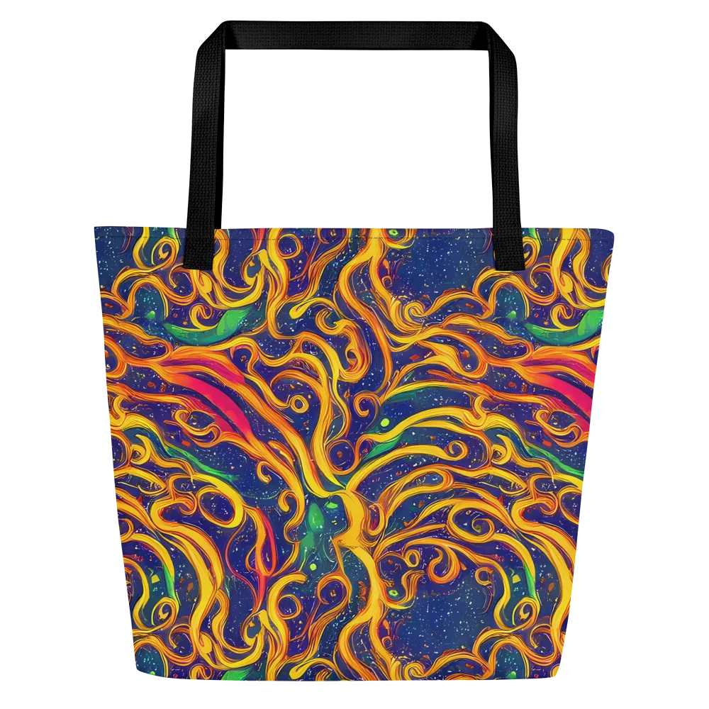 Sunfire Swirl on Large Tote Bag W/ Pocket — Front