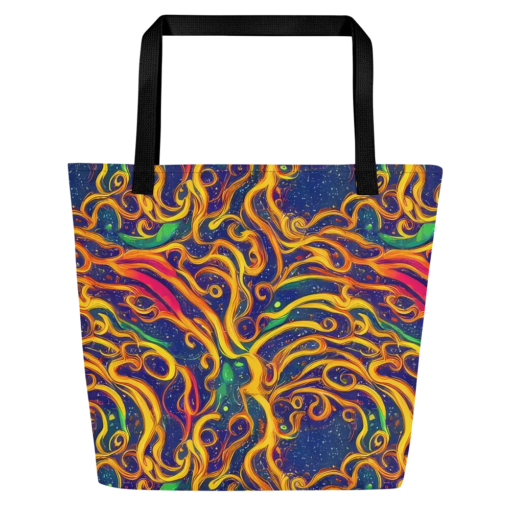 Sunfire Swirl on Large Tote Bag W/ Pocket — Front