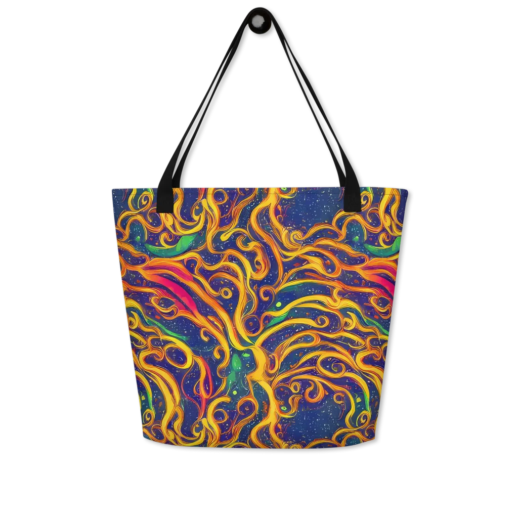 Sunfire Swirl on Large Tote Bag W/ Pocket — Front