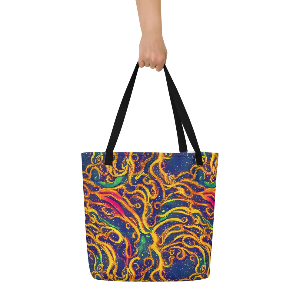 Sunfire Swirl on Large Tote Bag W/ Pocket — Front