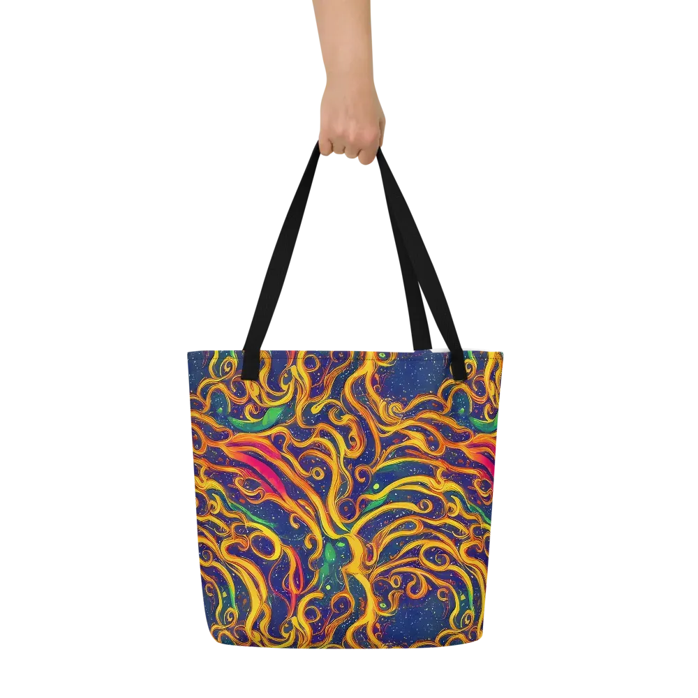 Sunfire Swirl on Large Tote Bag W/ Pocket — Front
