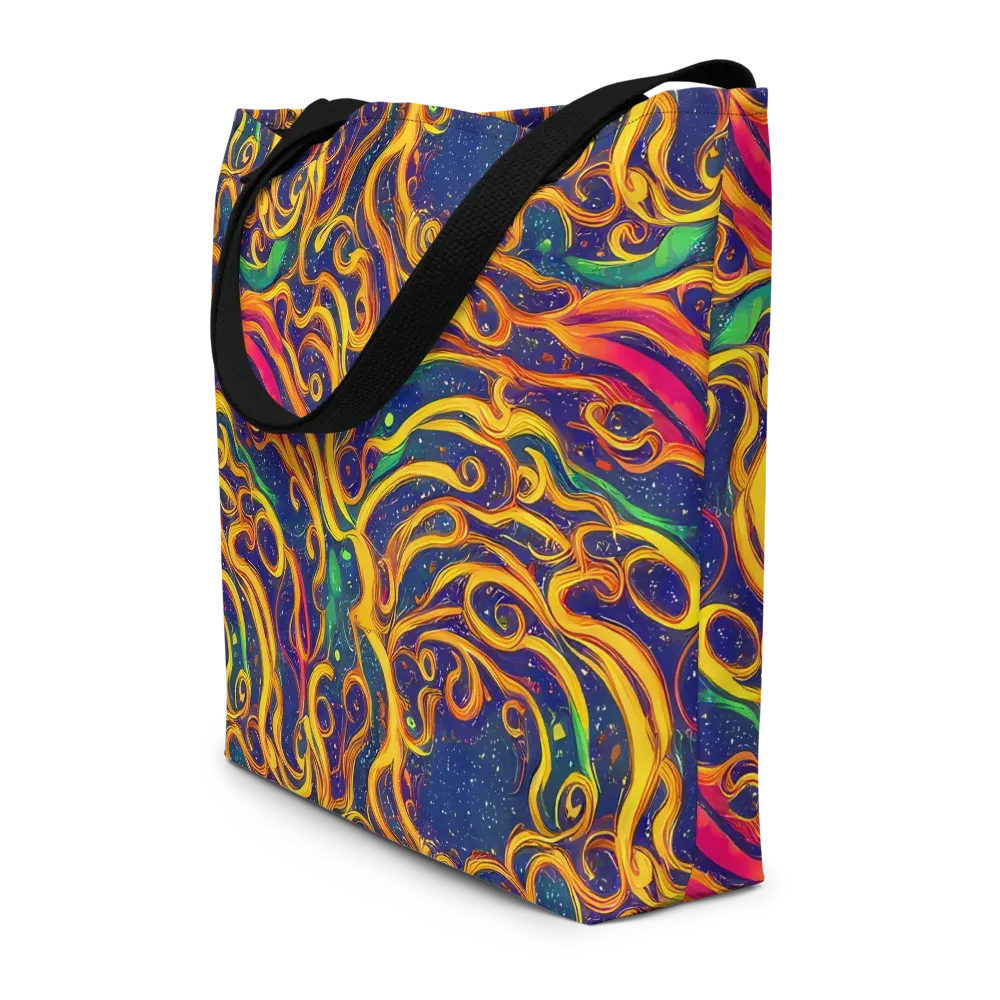 Sunfire Swirl on Large Tote Bag W/ Pocket — Front