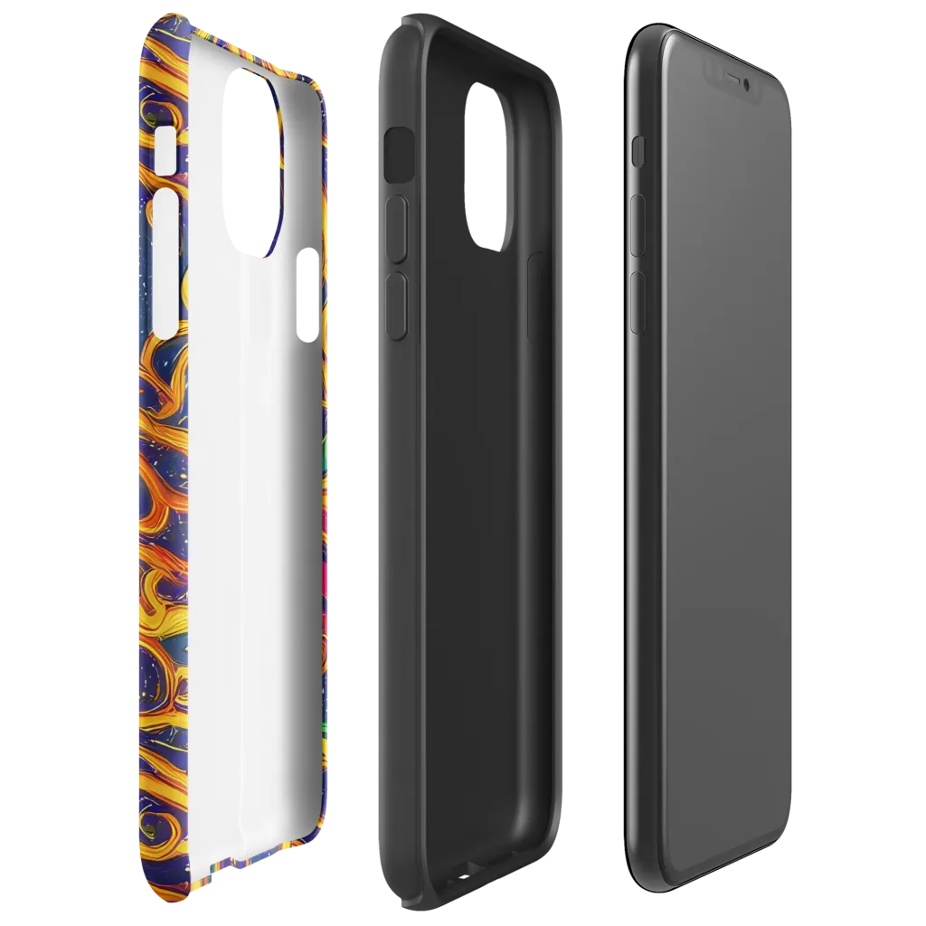 Sunfire Swirl on Tough Case for iPhone® — Right