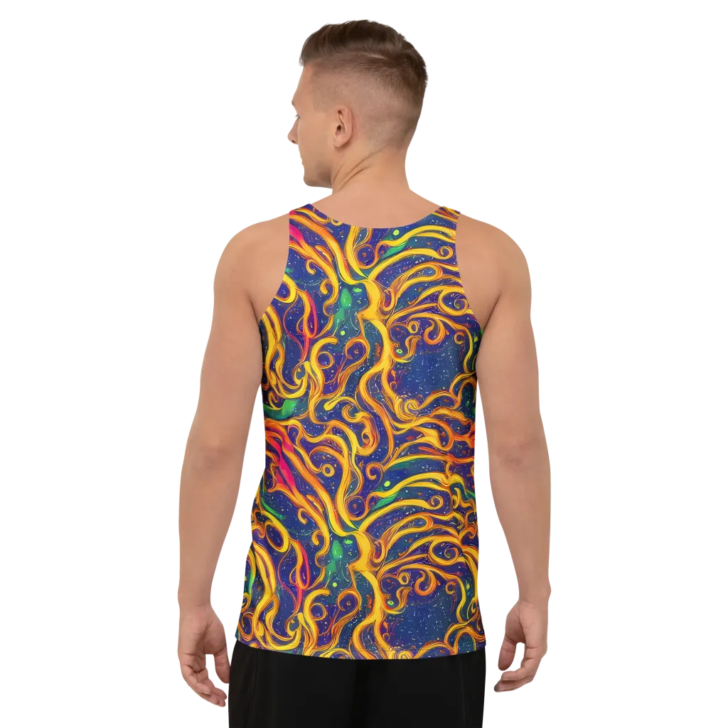 Sunfire Swirl on Men's Tank Top — Back