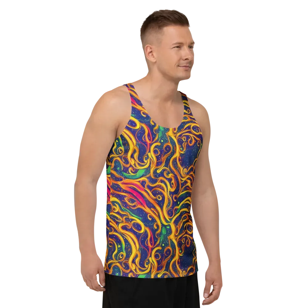 Sunfire Swirl on Men's Tank Top — Right Front
