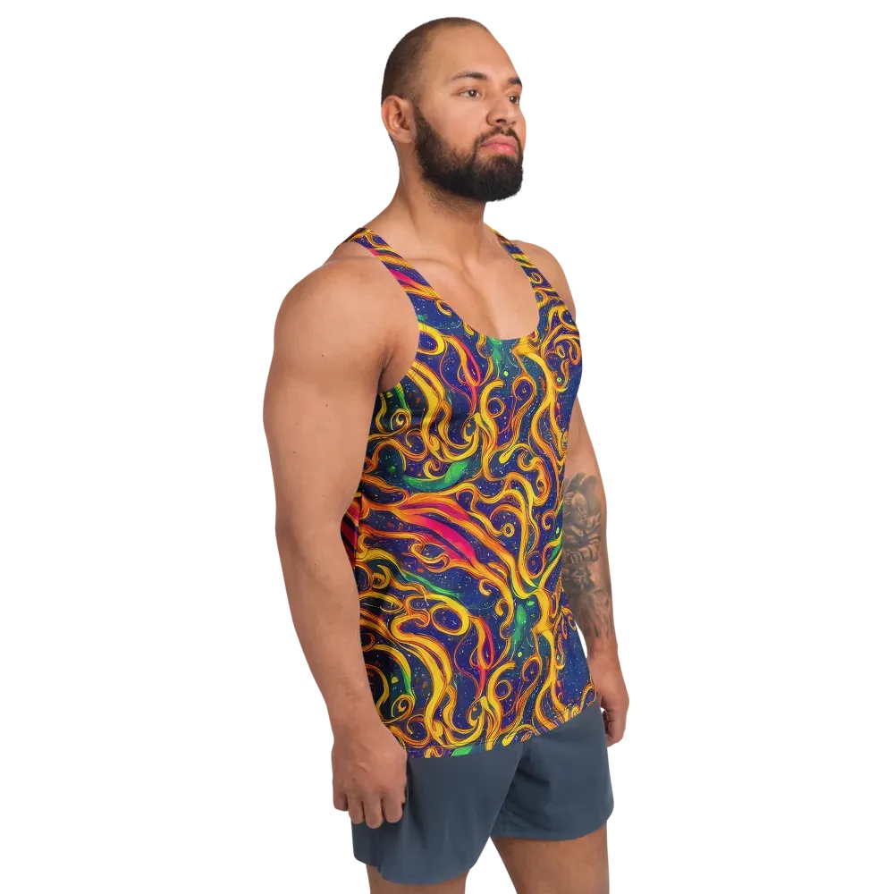 Sunfire Swirl on Men's Tank Top — Right Front