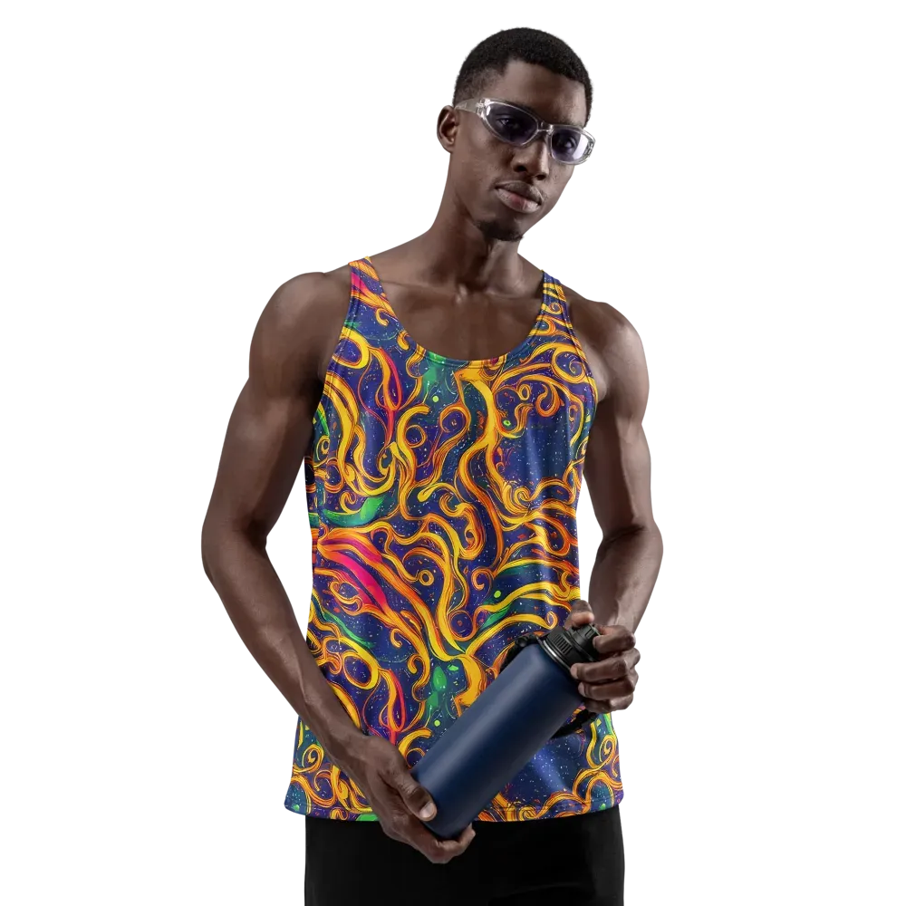 Sunfire Swirl on Men's Tank Top — Front