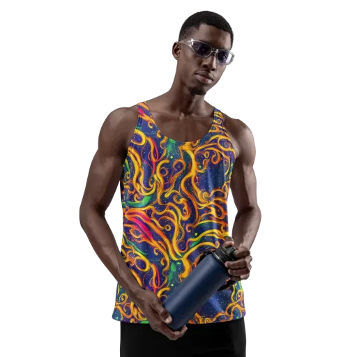 Sunfire Swirl on a Men's Tank Top