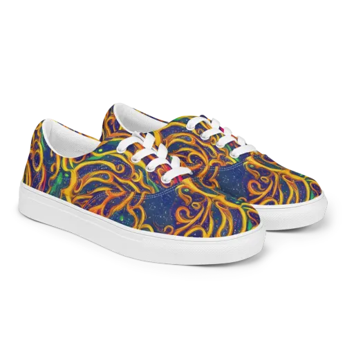 Sunfire Swirl on a Men's Lace-Up Canvas Shoes