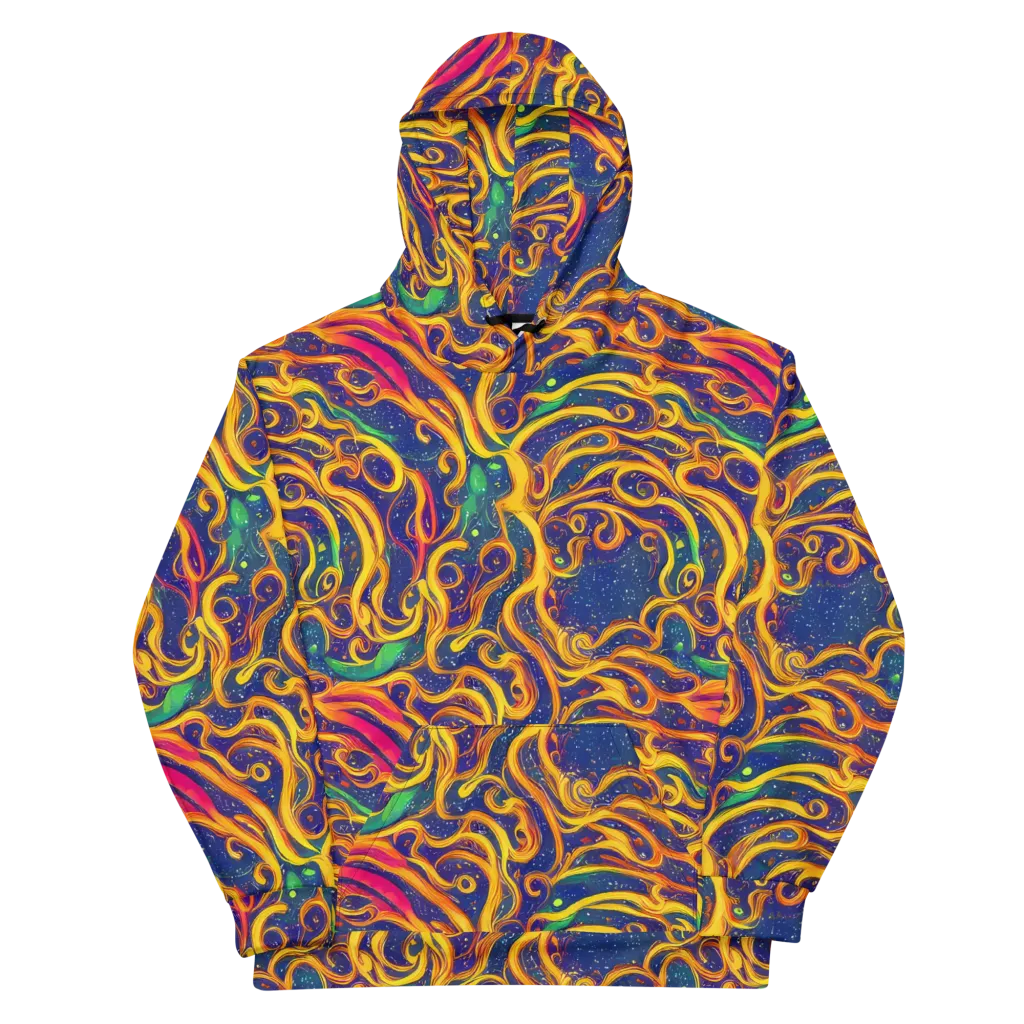 Sunfire Swirl on Cotton Hoodie — Front