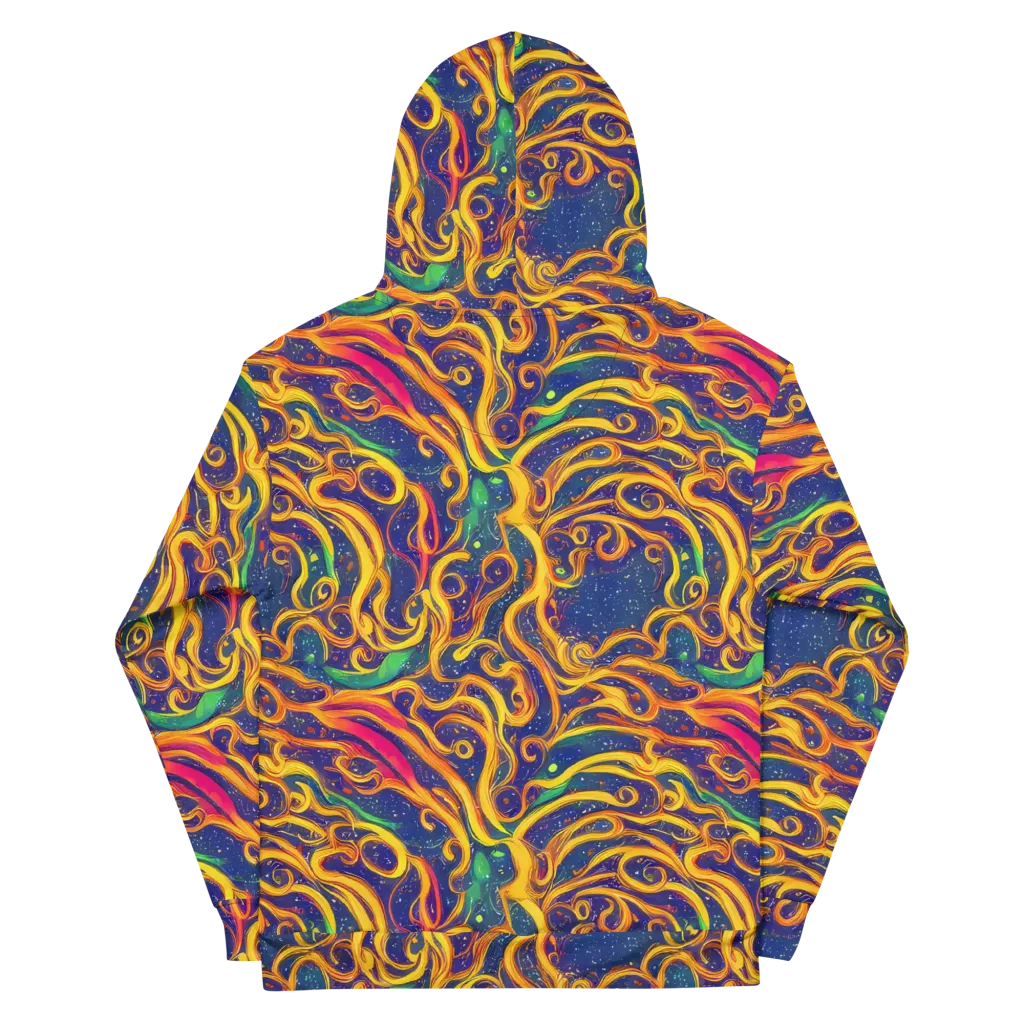 Sunfire Swirl on Cotton Hoodie — Back