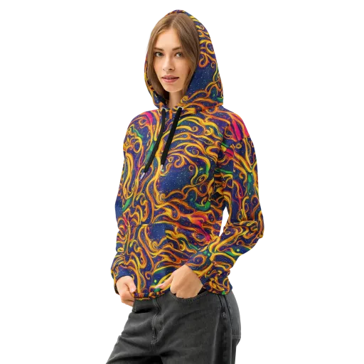 Sunfire Swirl on a Cotton Hoodie
